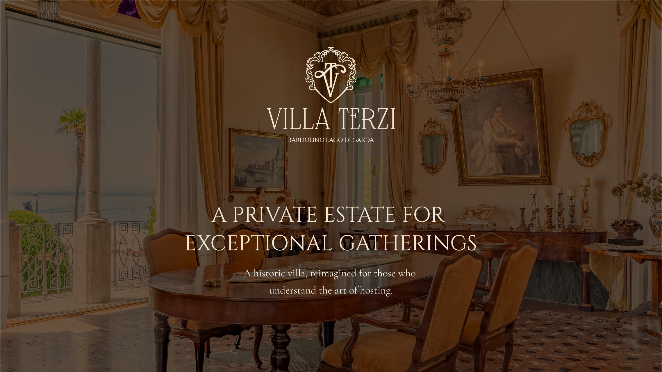 Villa Terzi interior overlooking Lake Garda